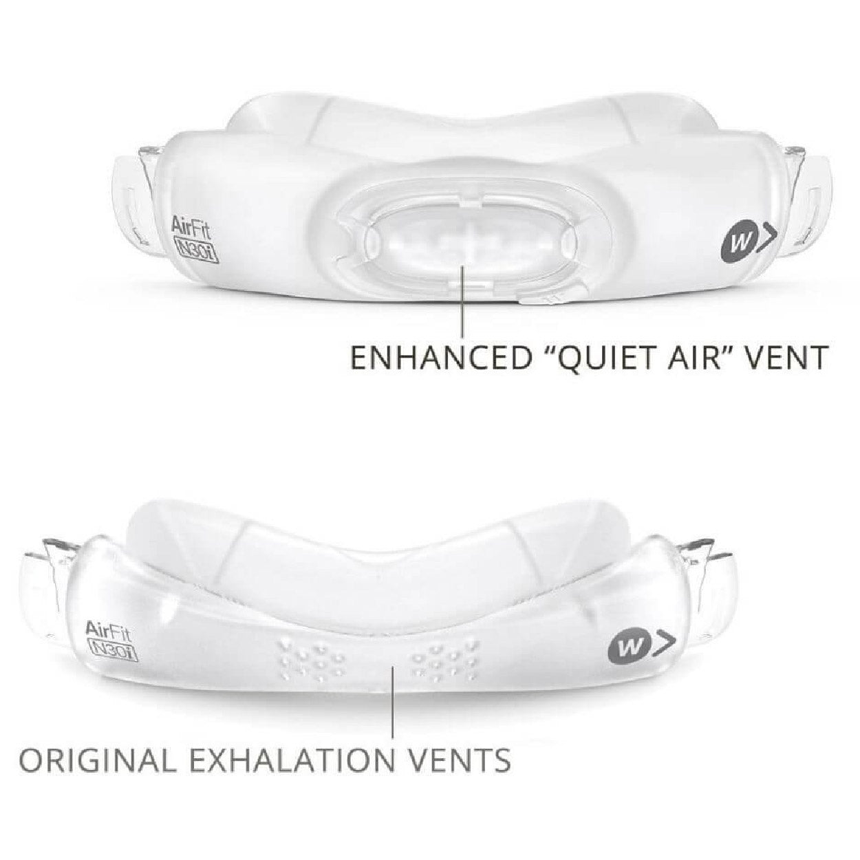 Quiet and comfortable ResMed N30i CPAP mask with quiet vent for sleep therapy in Singapore