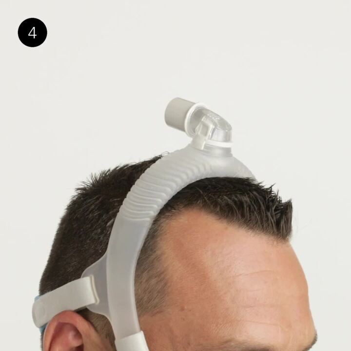 Top-of-head tube CPAP mask for side sleepers – AirFit P30i by ResMed | SG Medical