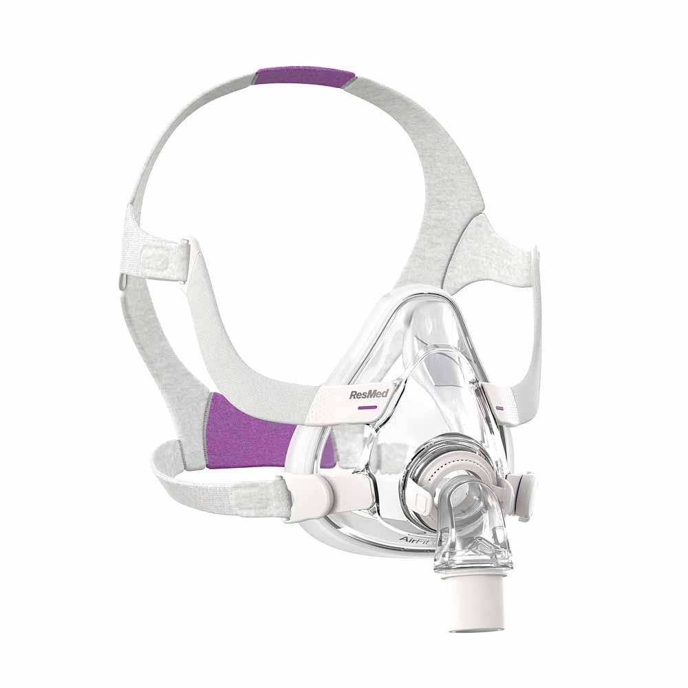 Front view of ResMed AirFit F20 CPAP mask For Her without forehead support, providing open visibility