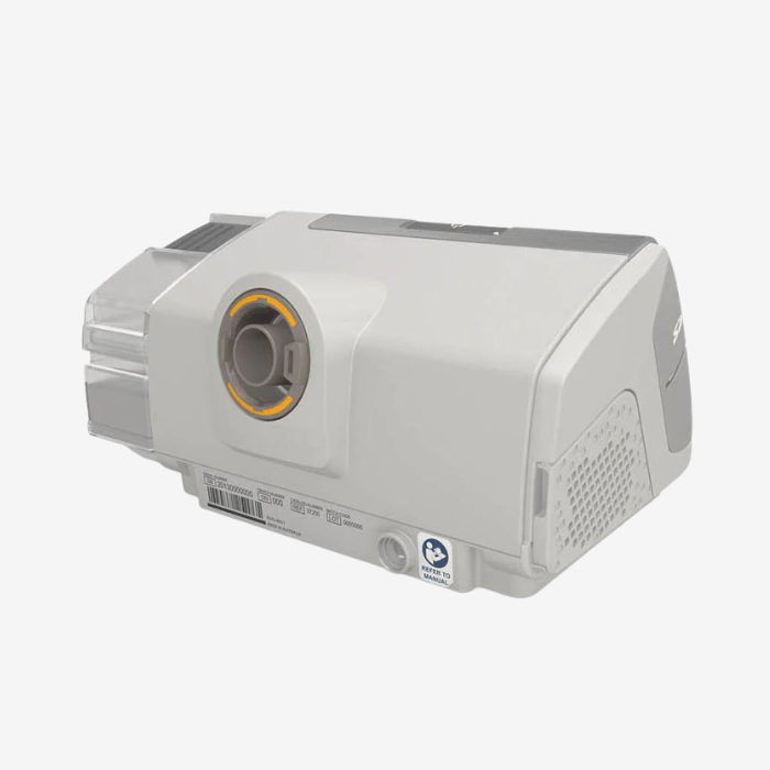 ResMed AirCurve 10 VAuto BiPAP machine with heated tubing for obstructive sleep apnea treatment.