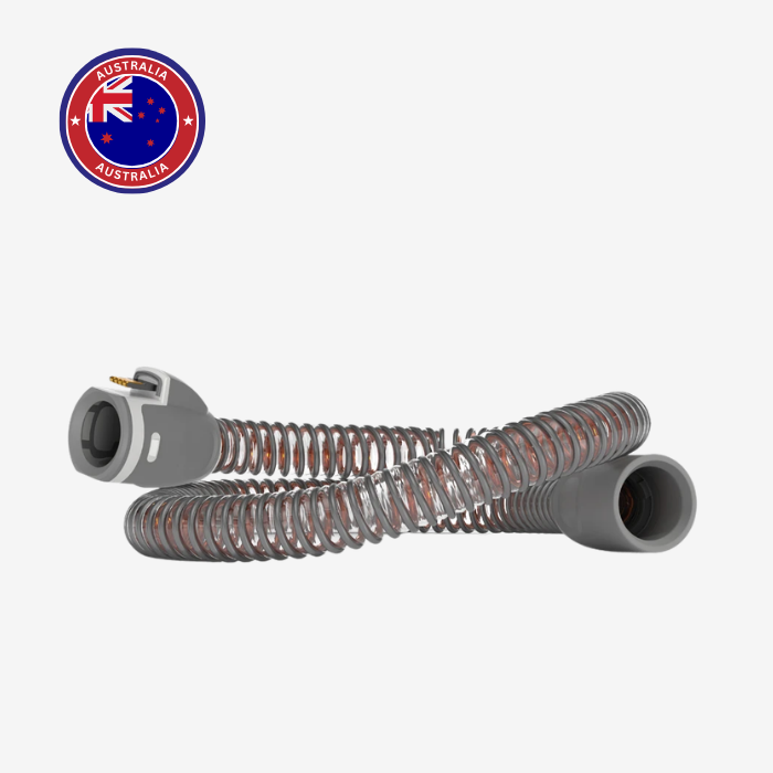 ResMed ClimateLineAir 11 heated CPAP tubing with temperature sensor for AirSense 11 sleep apnea therapy.