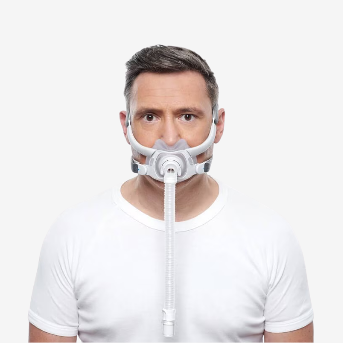 ResMed AirFit F40 full face CPAP mask with low-profile design for comfortable CPAP sleep therapy.