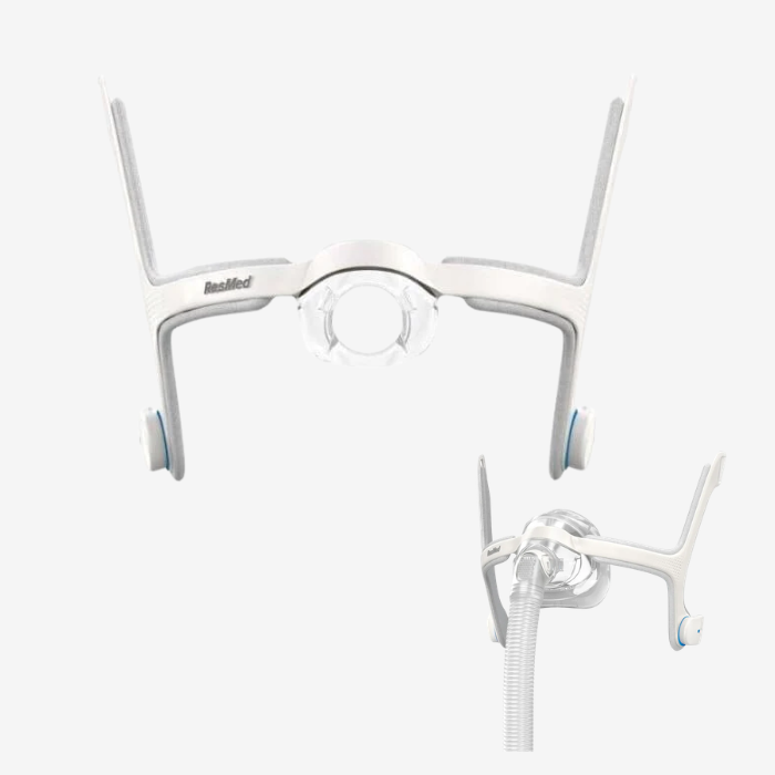 ResMed AirFit N20 CPAP mask frame for sleep apnea therapy.