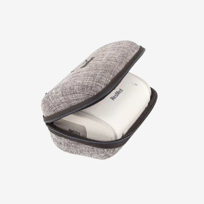 ResMed AirMini CPAP device travel case for sleep apnea therapy in Singapore.