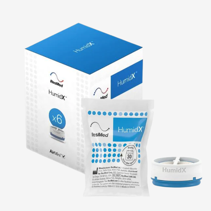 ResMed AirMini HumidX humidifier cartridges replacement 6 pack.