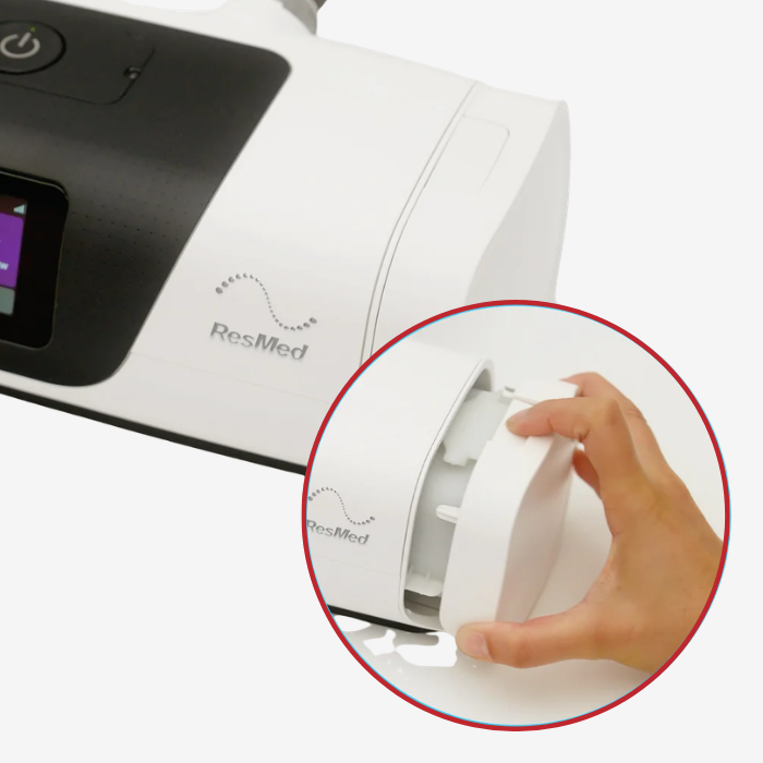 ResMed AirSense 11 CPAP side cover accessory compatible with AirSense 11 sleep therapy machine.