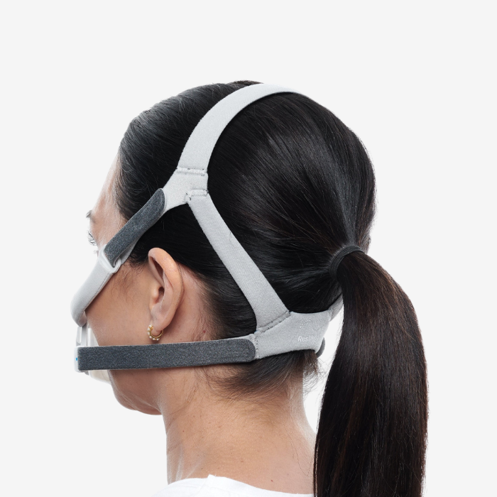 ResMed AirFit F40 CPAP mask headgear small size replacement for sleep apnea therapy.