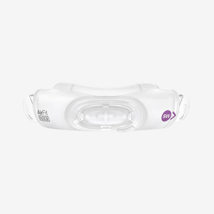 ResMed AirFit N30i silicone cushion for CPAP mask sleep apnea treatment.