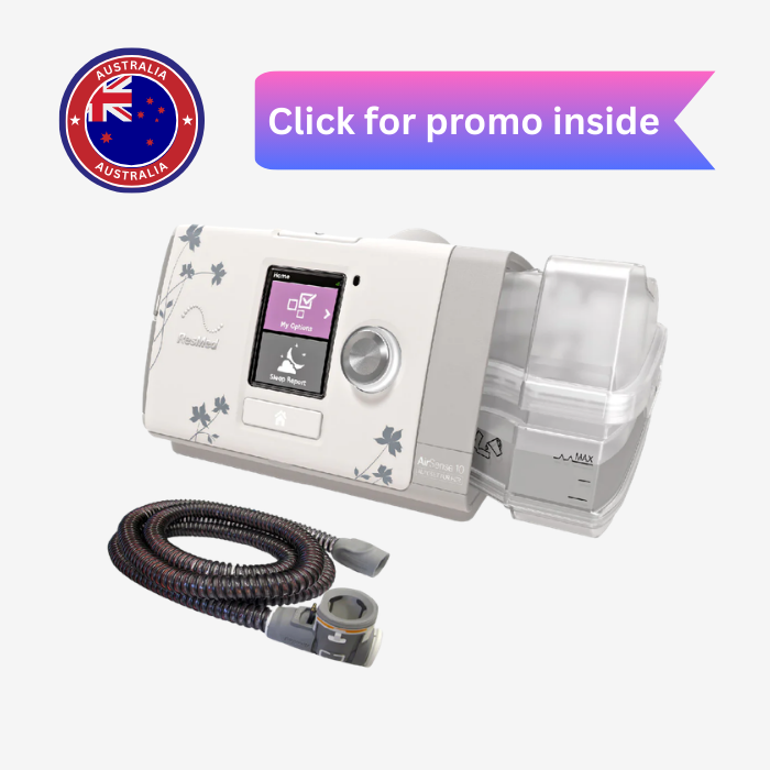 ResMed AirSense 10 AutoSet CPAP machine APAC TRI C 4G for sleep apnea therapy.