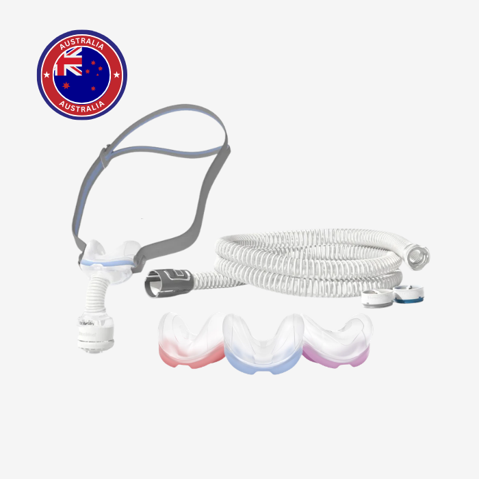 ResMed AirFit N30 nasal CPAP mask pack compatible with AirMini CPAP machine for sleep therapy.