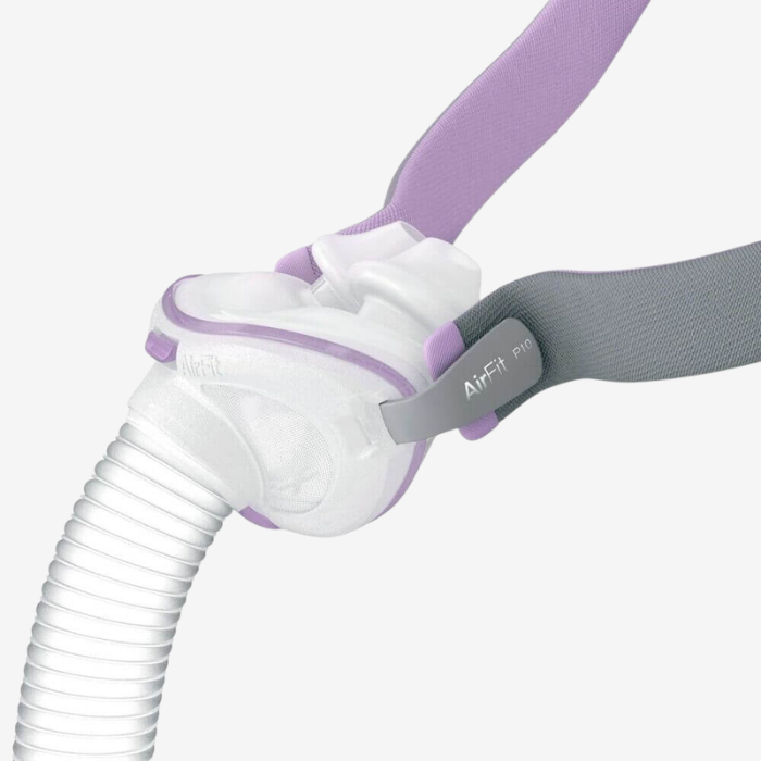 ResMed AirFit P10 frame with short tube replacement for nasal pillows CPAP mask.