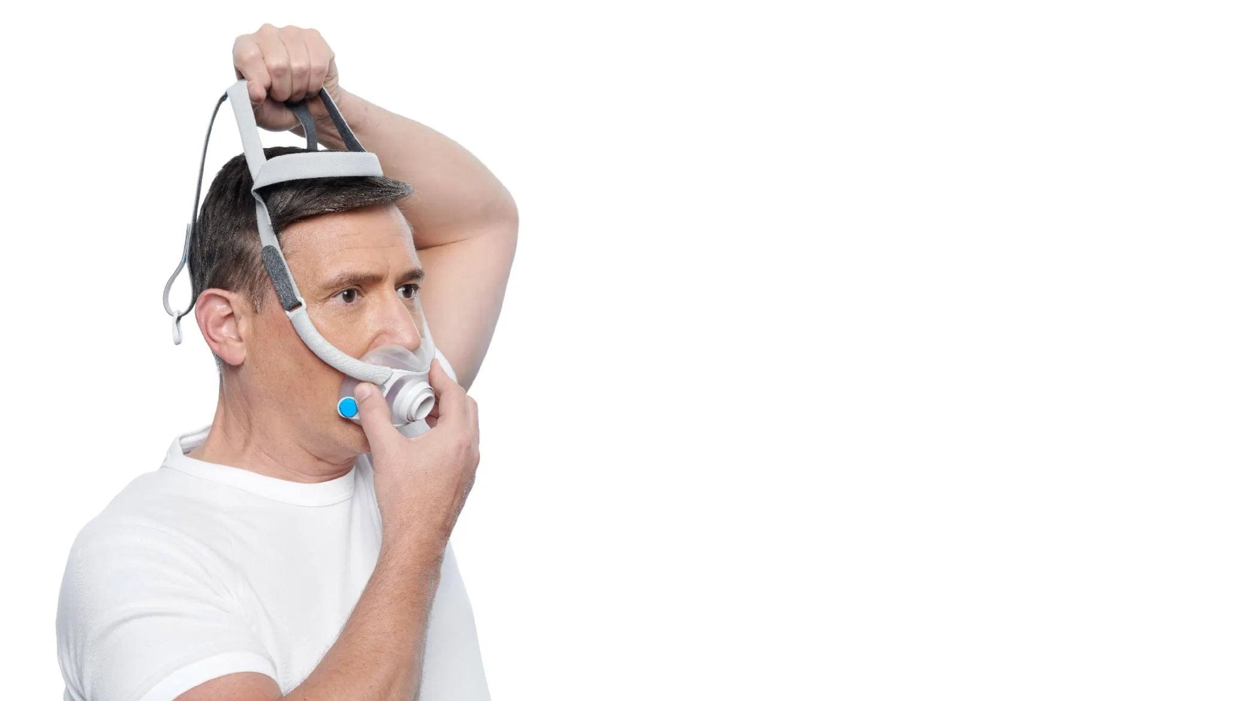 Banner showcasing AirFit F40 CPAP masks designed for comfort, optimal fit, and effective sleep therapy, helping users find the right mask for restful sleep.