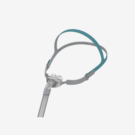BMC P2 nasal pillows CPAP mask with adjustable headgear and dual-wall pillows for sleep therapy.