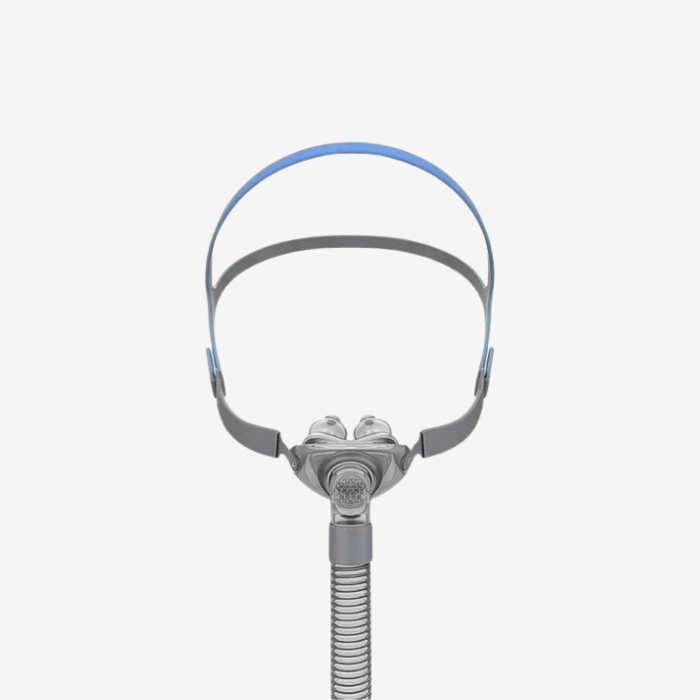 BMC P2 nasal pillows CPAP mask with adjustable headgear and dual-wall pillows for sleep therapy.
