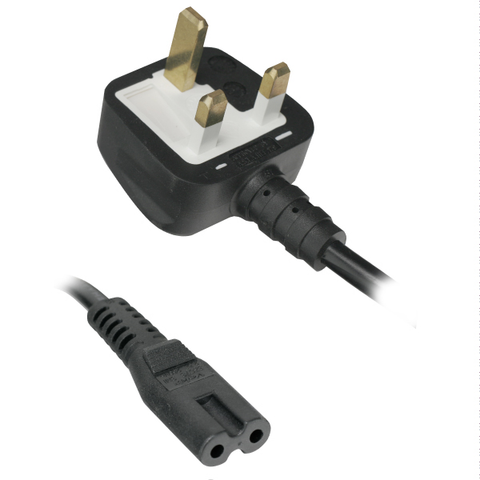 Power Cord-Plug Fig 8 Conn UK Std
